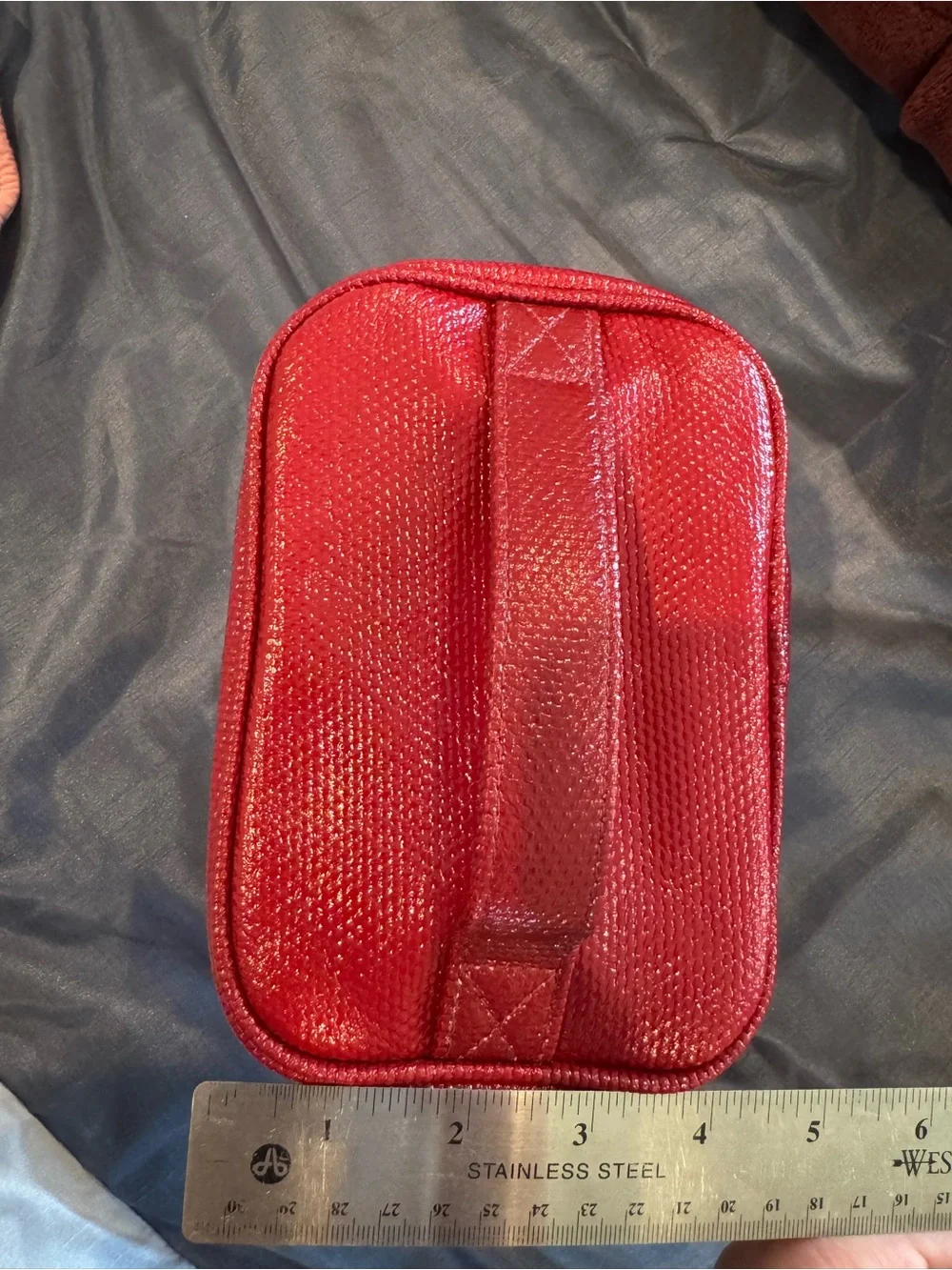 Ruby Red and Clear Lancome Cosmetic Bag - new w/o tags
